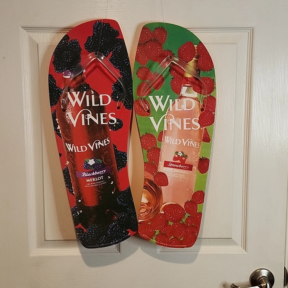 Wild Vines Wine Giant Decorative Flip Flops